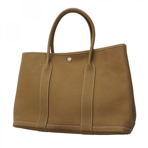 Hermes Tote Bag Garden PM Negonda Etoupe C Engraved Ladies - Picture 1 of 10